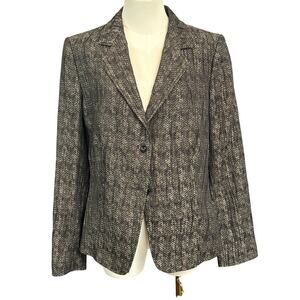 Women’s Santorelli Ribbed Twead-Patterned Blazer Sz 12